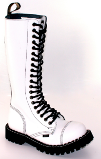 Glady - boty STEEL FULL WHITE, 20 dírek
